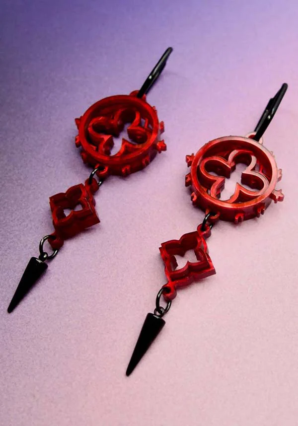 Cathedral Punk [Blood Red] | EARRINGS