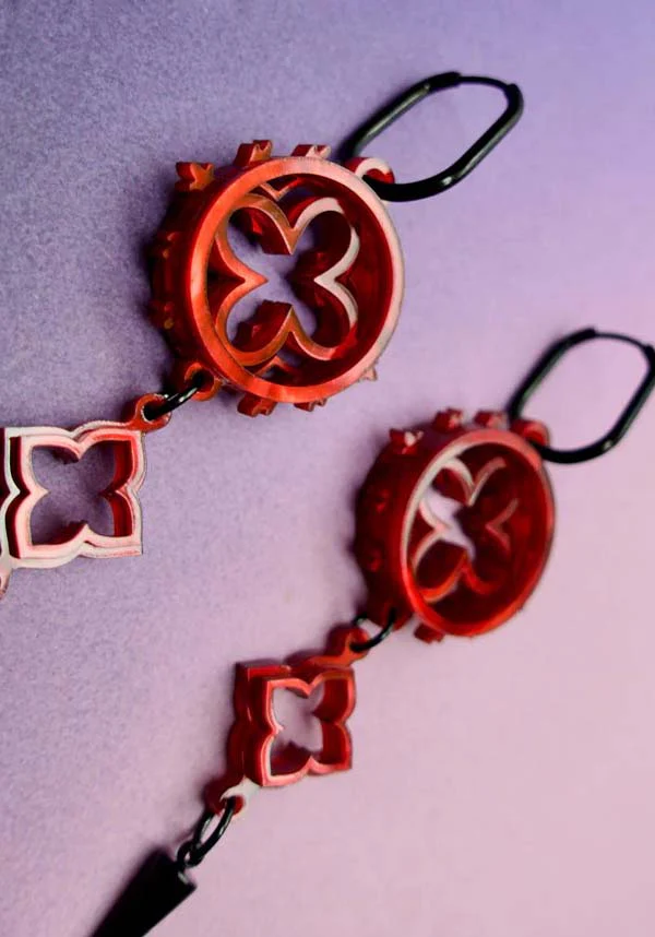 Cathedral Punk [Blood Red] | EARRINGS - Image 2