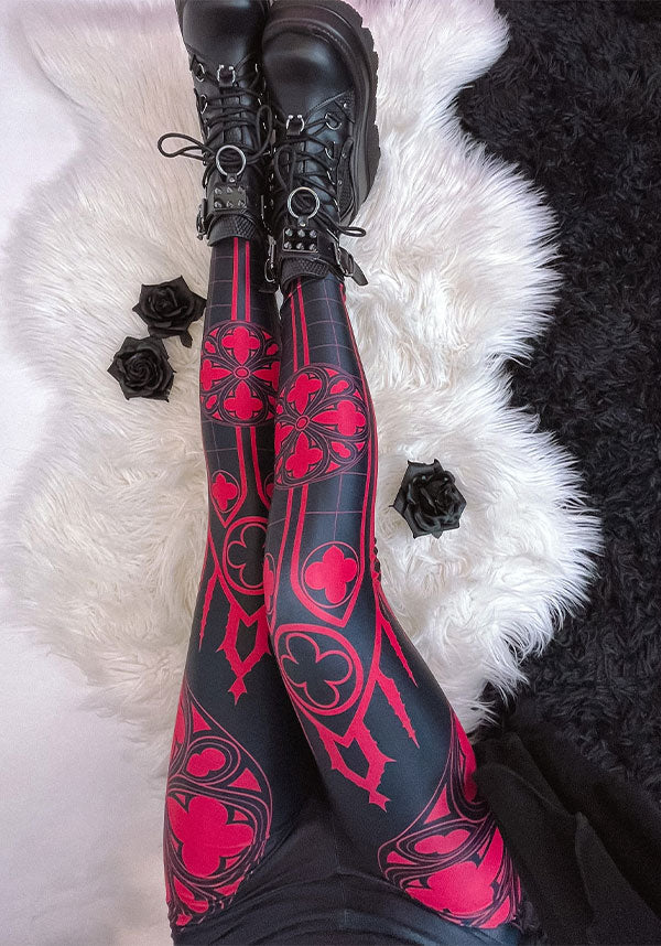 Cathedral [Red] | LEGGINGS** - Image 3