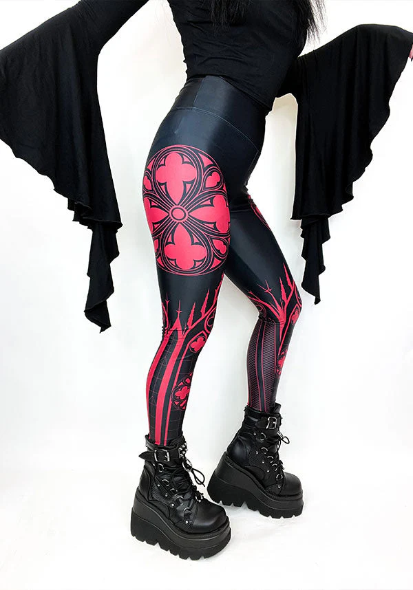 Cathedral [Red] | LEGGINGS** - Image 4
