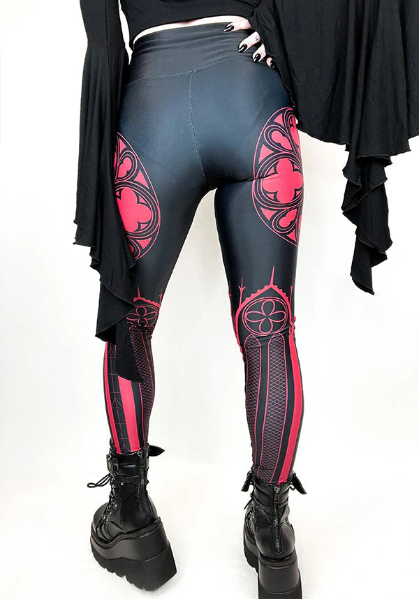 Cathedral [Red] | LEGGINGS** - Image 5