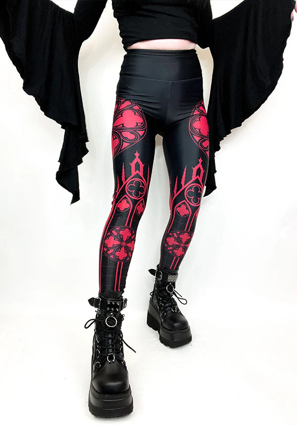 Cathedral [Red] | LEGGINGS** - Image 6