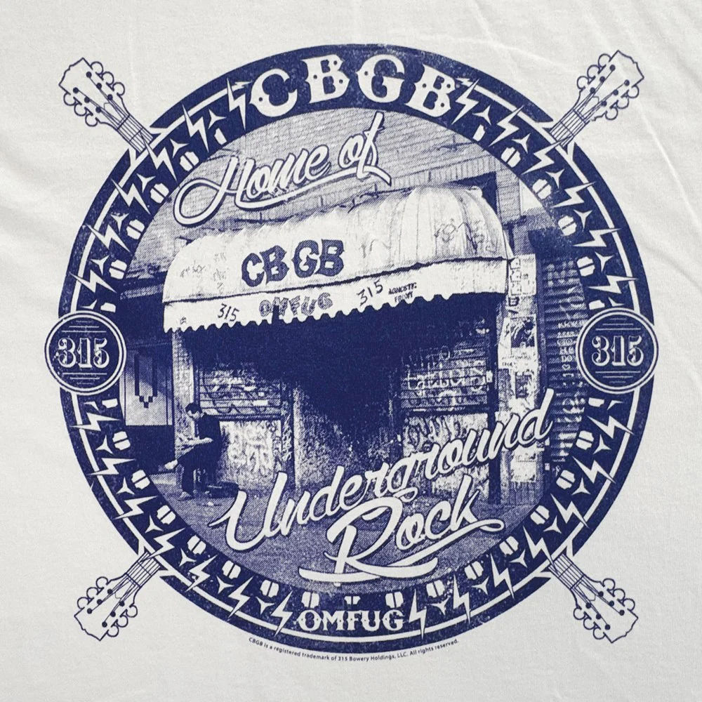 CBGB & OMFUG | Façade Photo [White] T-SHIRT [PREORDER] - Image 2