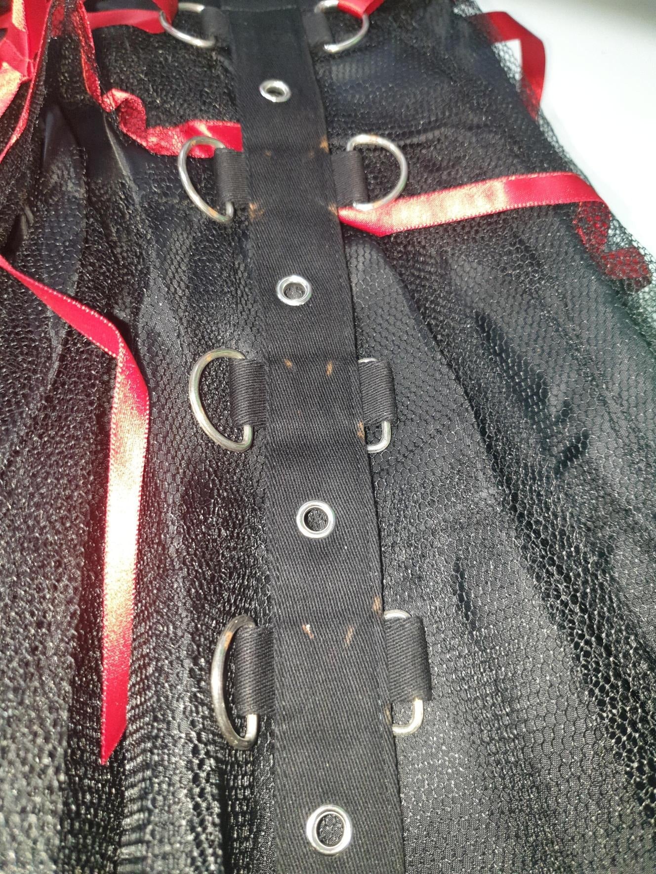 Chai [Black/Red] | MINI SKIRT (DAMAGED)** - Image 2