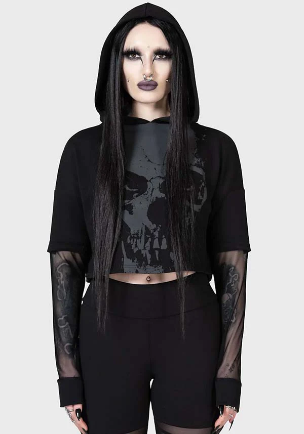Chilled Bone | CROP HOODIE*