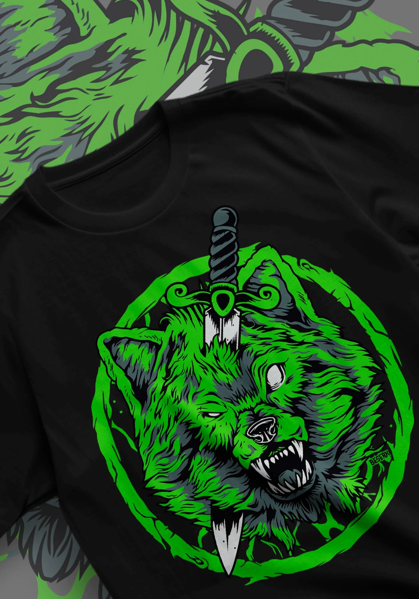 Wolfs Watch [Neon Green] | T-SHIRT - Image 10