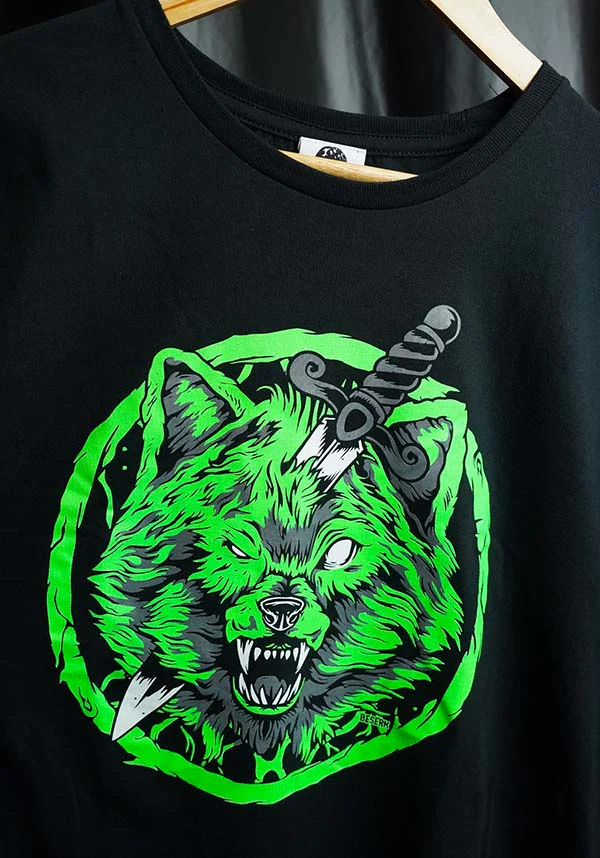 Wolfs Watch [Neon Green] | T-SHIRT - Image 7