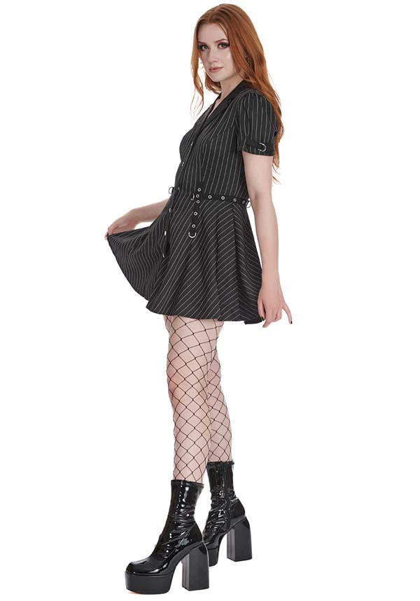 Core [Black/White] | BUTTON UP DRESS - Image 4