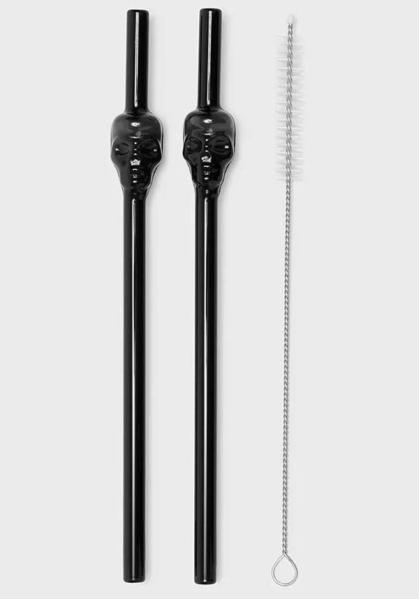 Cranium Skull Drinking | STRAWS AND BRUSH SET