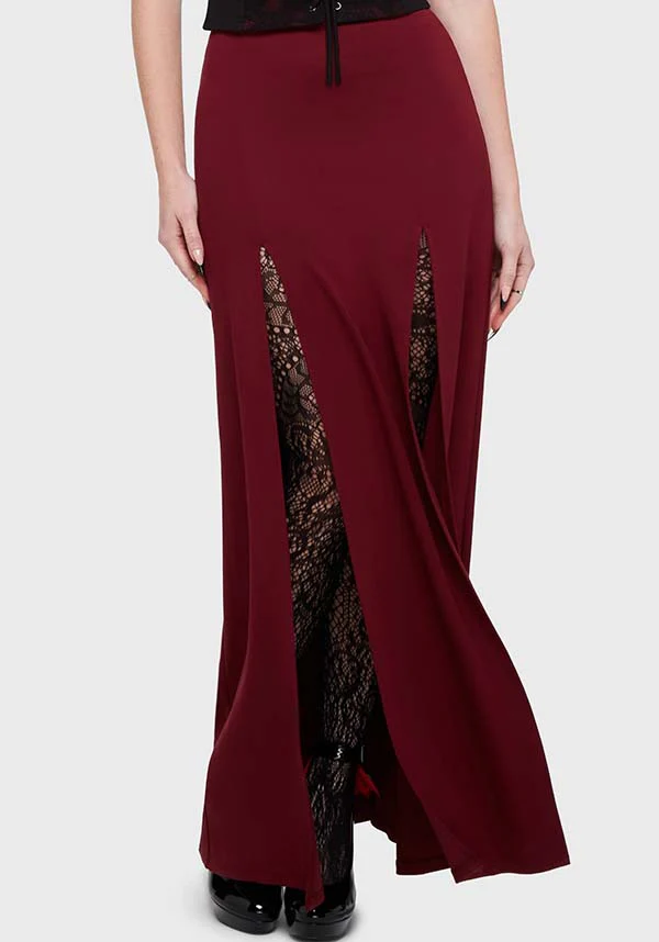 Crimson Bite | MAXI SKIRT