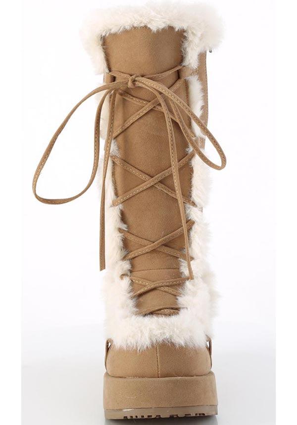 CUBBY-311 [Camel Vegan Suede] | PLATFORM BOOTS [PREORDER] - Image 2