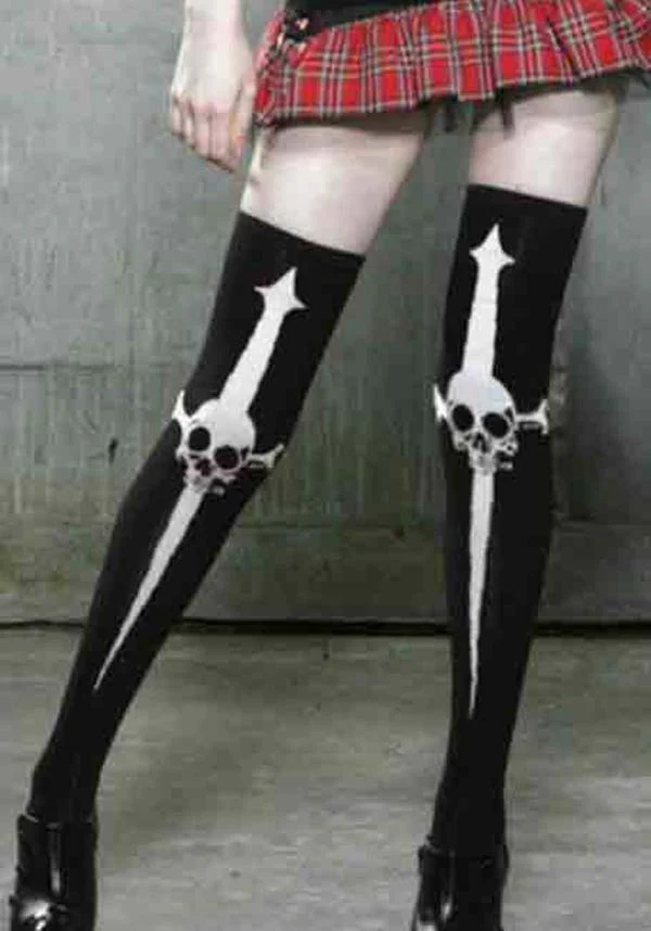 Dagger [White] | THIGH HIGH SOCKS - Image 3