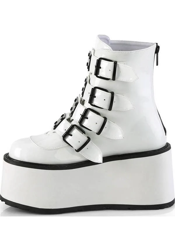 DAMNED-105 [White Holo Patent] | PLATFORM BOOTS [PREORDER] - Image 3