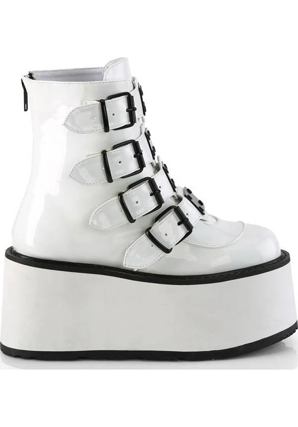 DAMNED-105 [White Holo Patent] | PLATFORM BOOTS [PREORDER] - Image 5