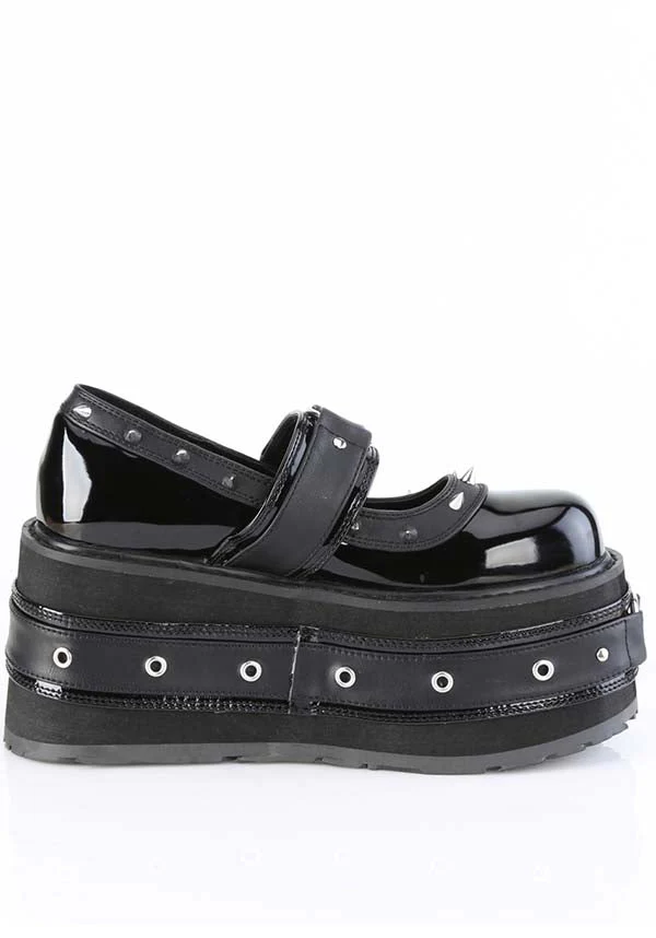 DAMNED-20 [Black Patent] | PLATFORM MARYJANE [PREORDER] - Image 3