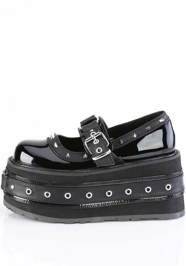 DAMNED-20 [Black Patent] | PLATFORM MARYJANE [PREORDER] - Image 4