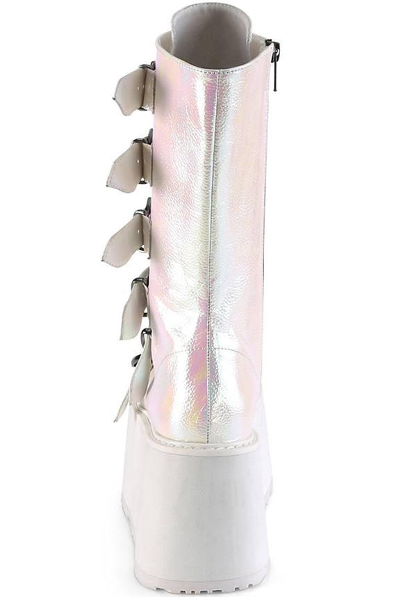 DAMNED-225 [Pearl Iridescent] | PLATFORM BOOTS [PREORDER]* - Image 4