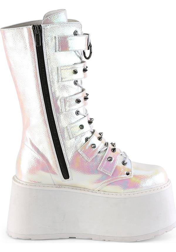 DAMNED-225 [Pearl Iridescent] | PLATFORM BOOTS [PREORDER]* - Image 5