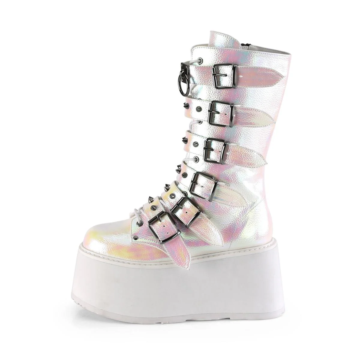 DAMNED-225 [Pearl Iridescent] | PLATFORM BOOTS [PREORDER]* - Image 6