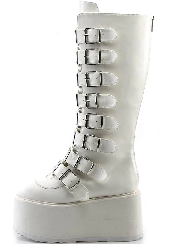 DAMNED-318 [White] | PLATFORM BOOTS [PREORDER] - Image 3