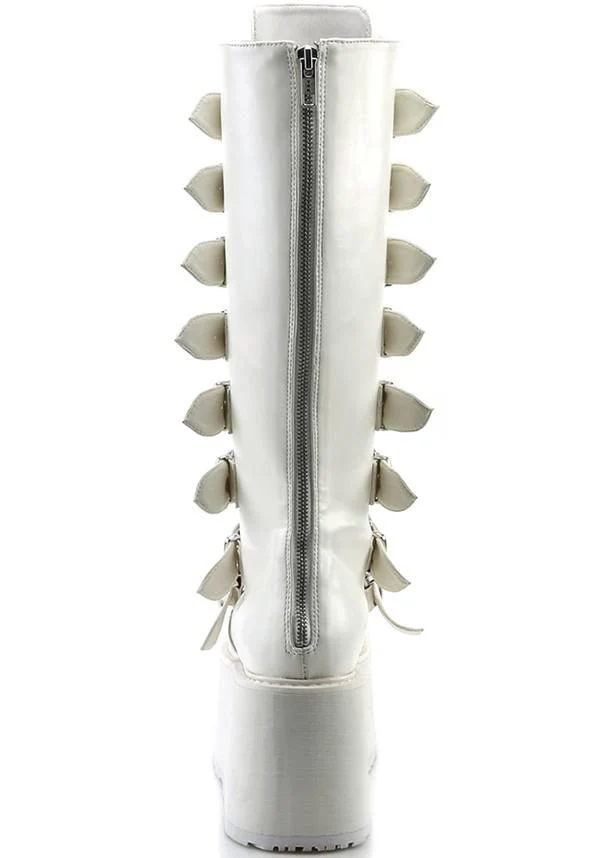 DAMNED-318 [White] | PLATFORM BOOTS [PREORDER] - Image 4