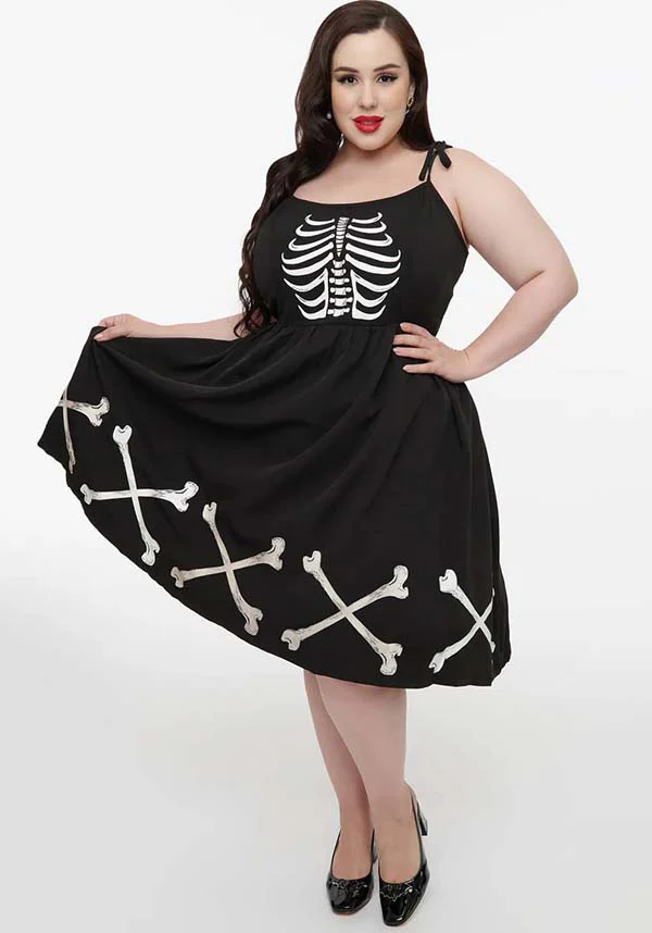 Dark Skeleton Bobbie Swing Dress | SWING DRESS** - Image 5