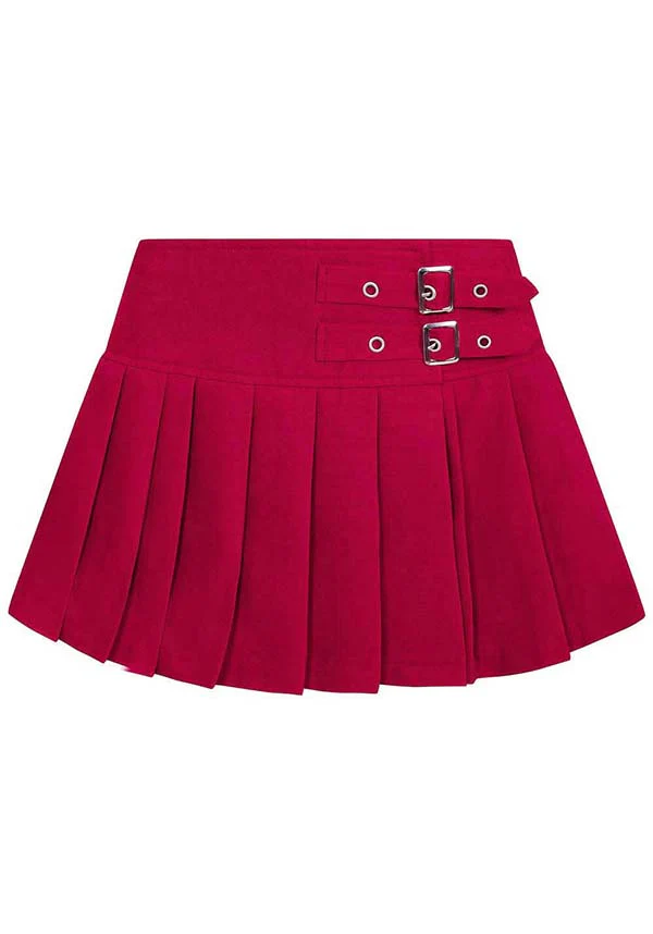 Darkdoll [Burgundy] | MINI SKIRT