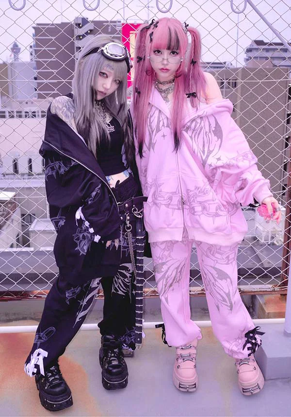 Death Kiss [Baby Pink] | CHAIN JOGGERS - Image 4