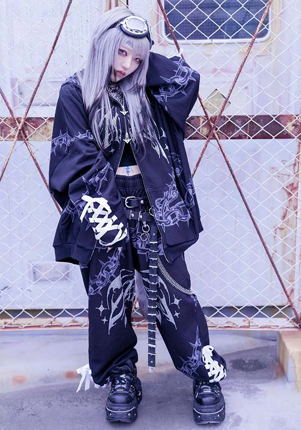 Death Kiss [Black] | CHAIN HOODIE - Image 4