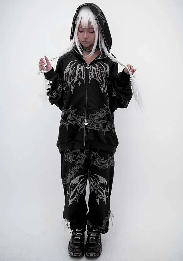 Death Kiss [Black] | CHAIN JOGGERS - Image 3