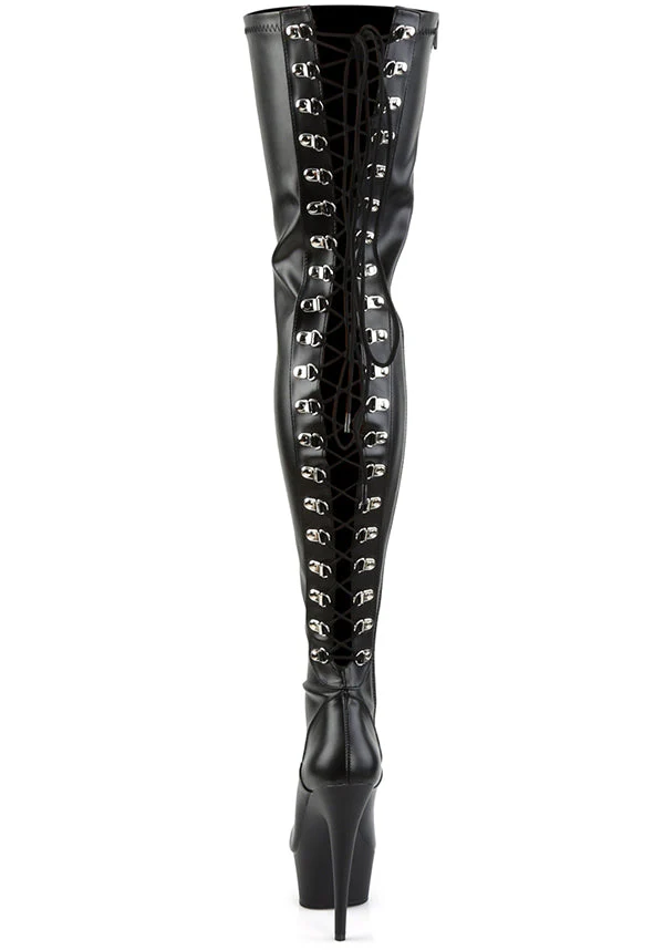 DELIGHT-3063 [Matte Black] | PLATFORM BOOTS [PREORDER] - Image 4