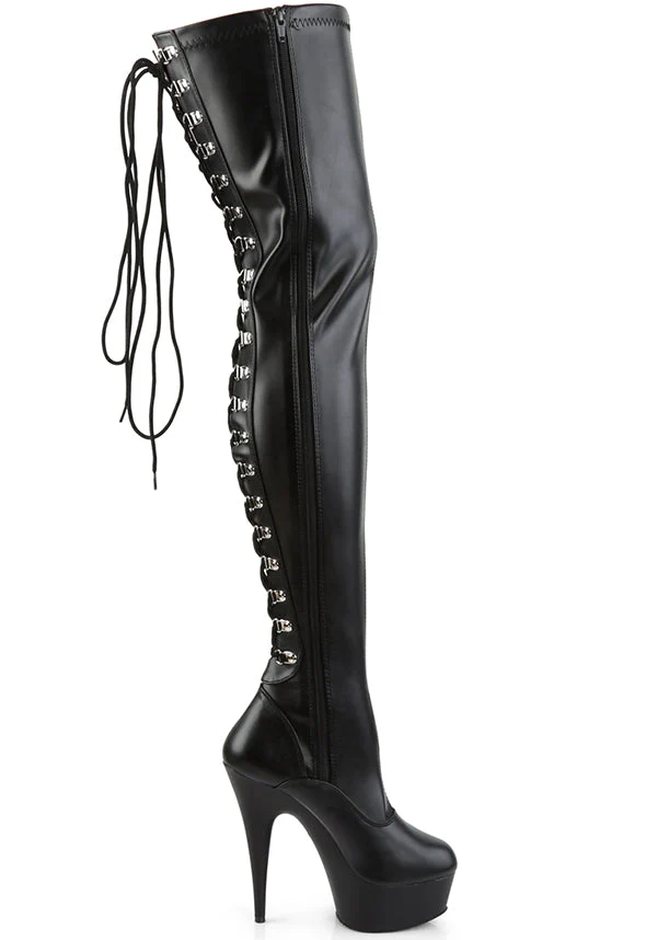 DELIGHT-3063 [Matte Black] | PLATFORM BOOTS [PREORDER] - Image 5