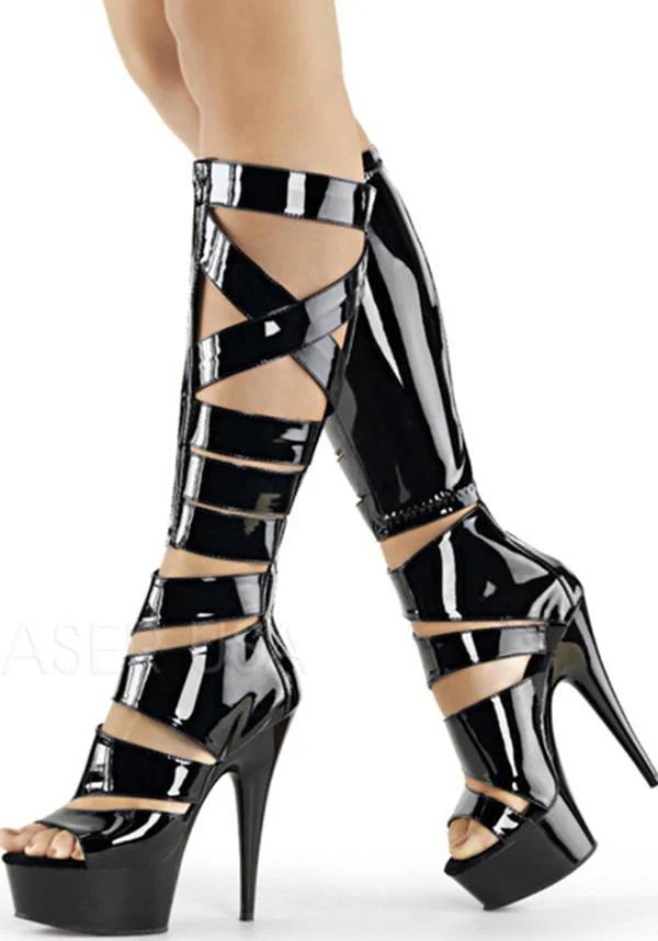DELIGHT-600-49 [Patent Black] | PLATFORM BOOTS [PREORDER] - Image 2