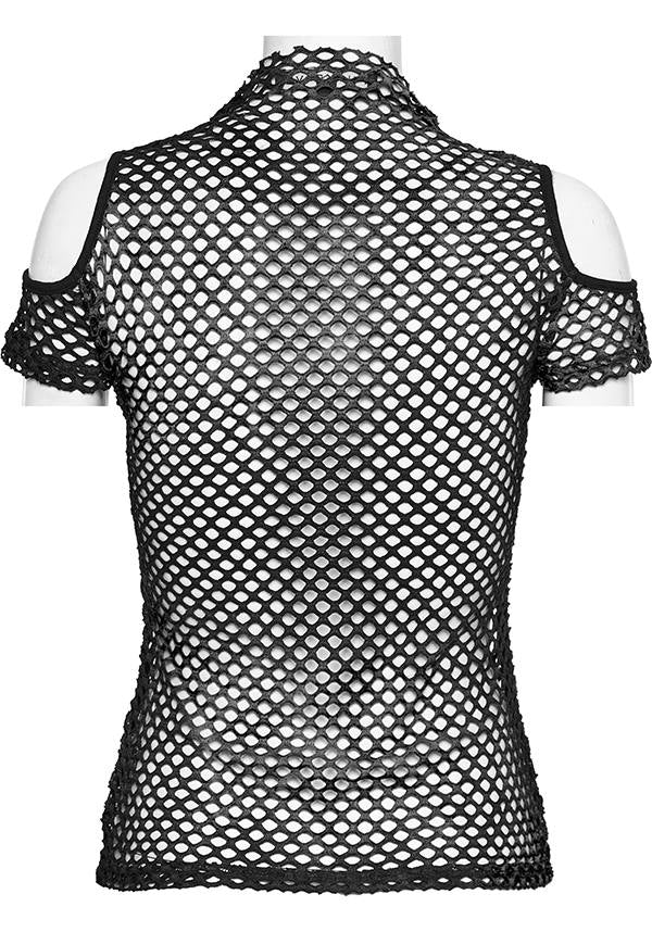 Dionisia Fishnet [Black] | COLD SHOULDER TOP* - Image 7