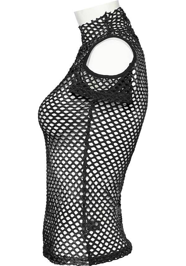 Dionisia Fishnet [Black] | COLD SHOULDER TOP* - Image 8