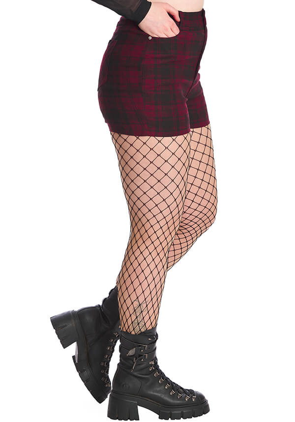 Distressed Chicks [Burgundy] | SHORTS - Image 4