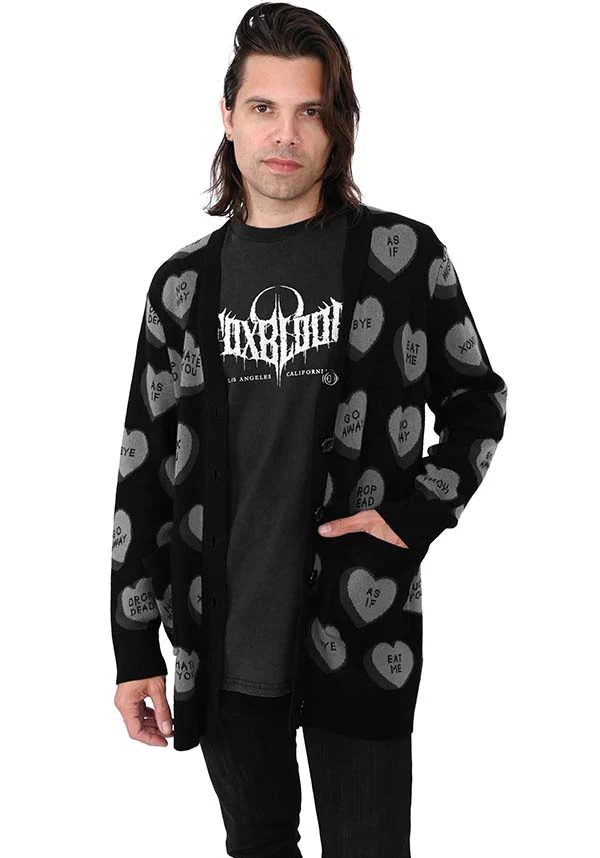 Drop Dead Conversation Hearts | CARDIGAN - Image 2