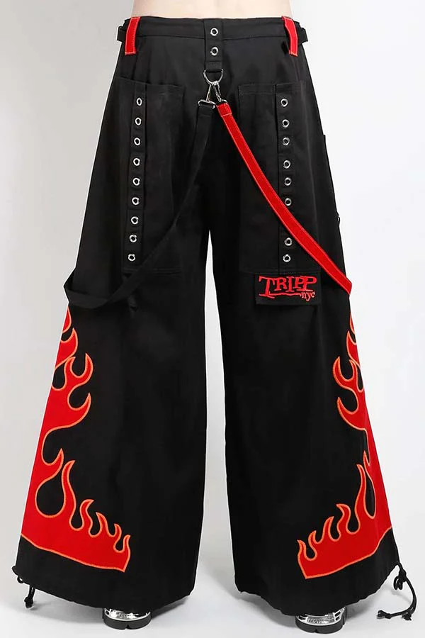 Flame Dark Street [Red] | PANTS - Image 8