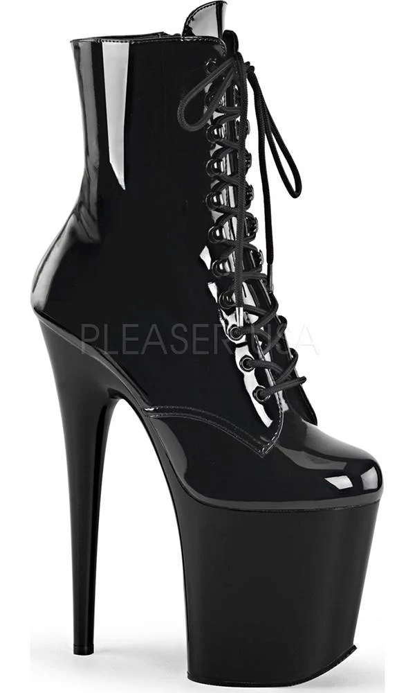 FLAMINGO-1020 [Patent Black] | PLATFORM BOOTS [IN STOCK]**