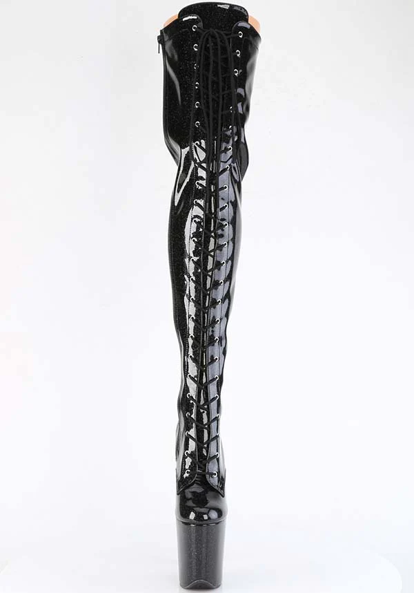 Flamingo-3020GP [Black Glitter] | PLATFORM BOOTS [PREORDER] - Image 2