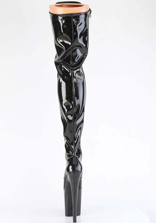 Flamingo-3020GP [Black Glitter] | PLATFORM BOOTS [PREORDER] - Image 3