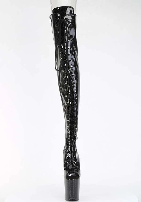 Flamingo-3021GP [Black Glitter] | PLATFORM BOOTS [PREORDER] - Image 2