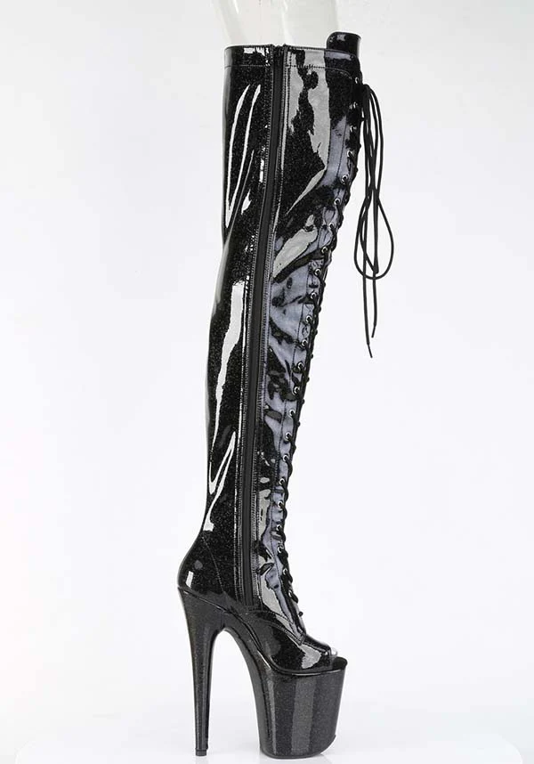 Flamingo-3021GP [Black Glitter] | PLATFORM BOOTS [PREORDER] - Image 4