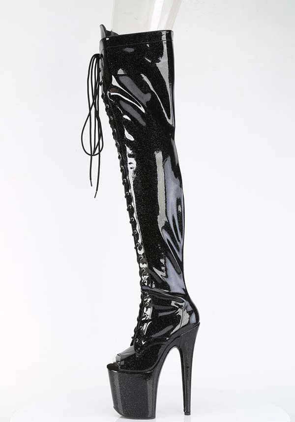 Flamingo-3021GP [Black Glitter] | PLATFORM BOOTS [PREORDER] - Image 5
