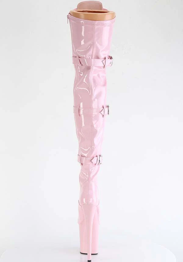 FLAMINGO-3028 [Baby Pink Patent] | PLATFORM BOOTS [PREORDER] - Image 3