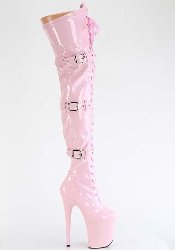 FLAMINGO-3028 [Baby Pink Patent] | PLATFORM BOOTS [PREORDER] - Image 5
