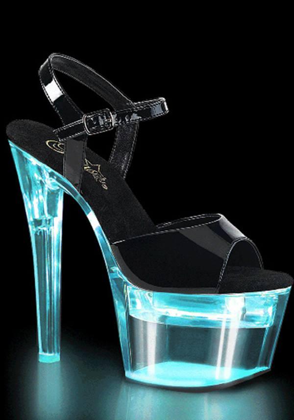 FLASHDANCE-709 [LED/ Patent Black] | PLATFORM HEELS [PREORDER] - Image 3
