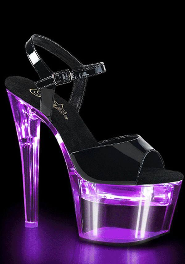 FLASHDANCE-709 [LED/ Patent Black] | PLATFORM HEELS [PREORDER] - Image 5