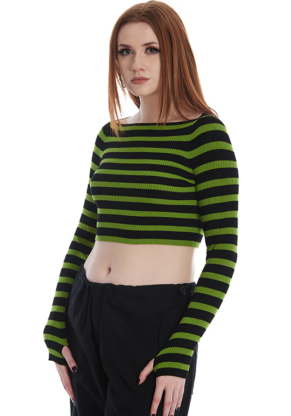 Frances Striped [Green/Black] | JUMPER* - Image 3