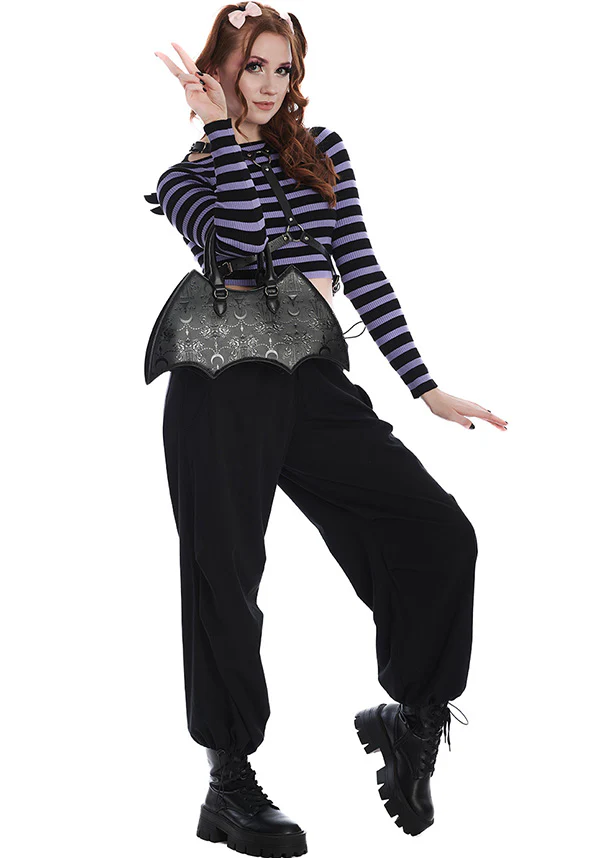 Frances Striped [Lilac/Black] | JUMPER - Image 3
